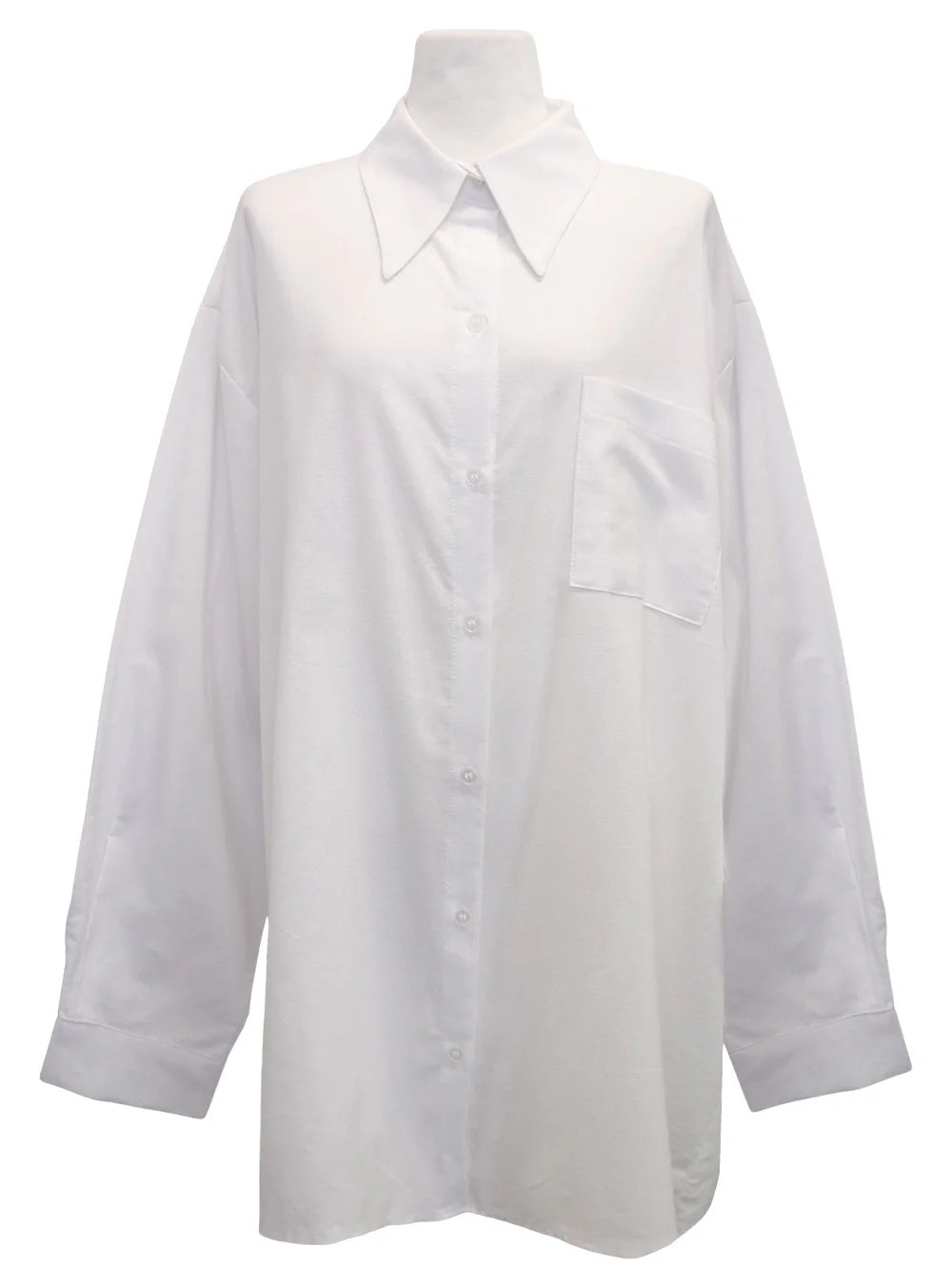 Storets Eliana Boyfriend Oversized Button Up White Shirt S/M